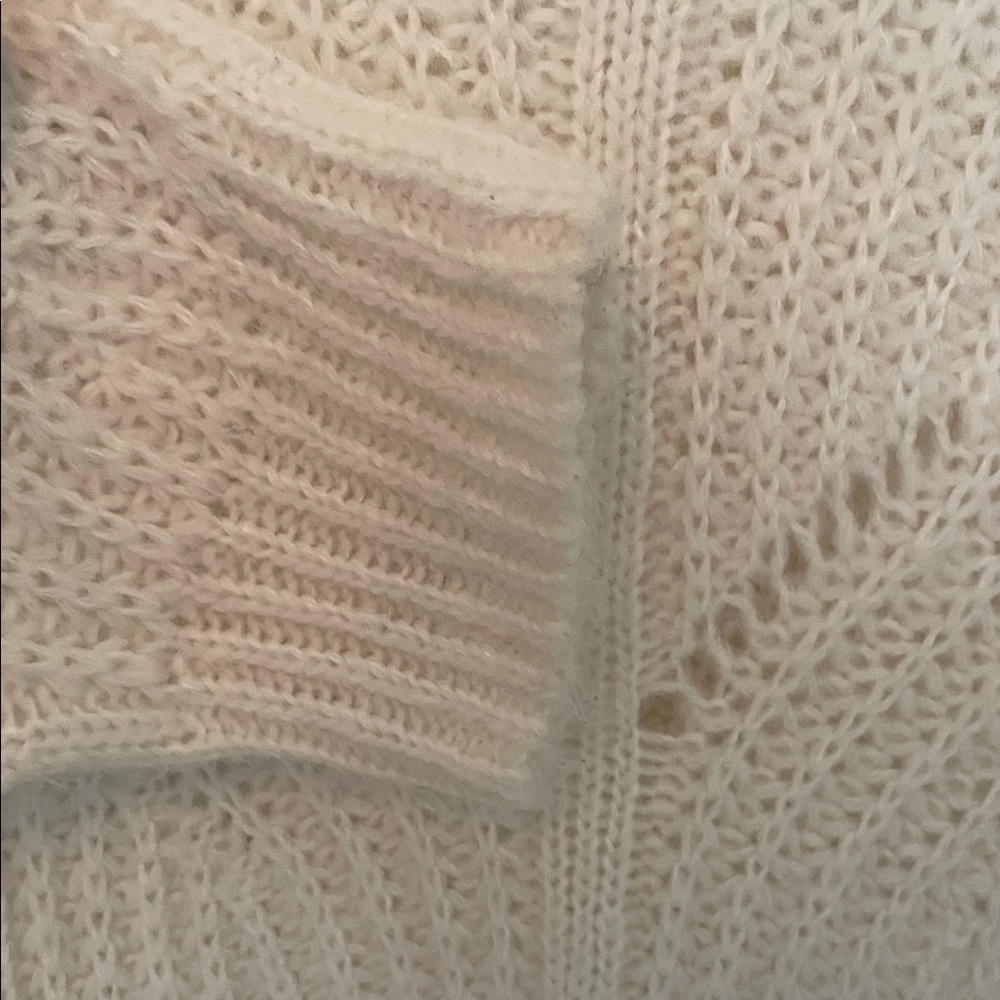 Madewell Cream Knit Sweater | Charley Pullover | Size L - Picture 5 of 6